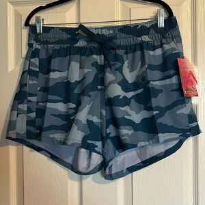 Kanu NWT women’s blue camo unlined swim/beach shorts size 12